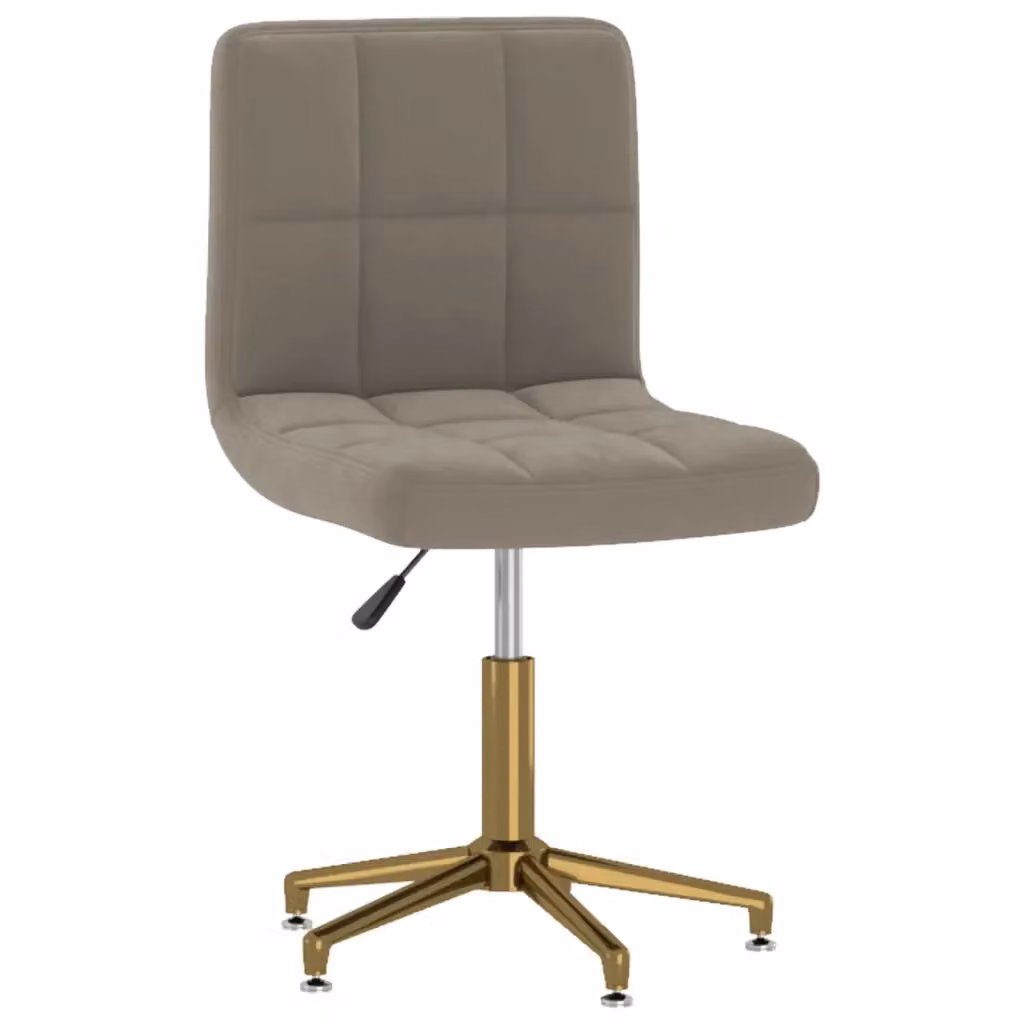 Set di 4 sedie da pranzo girevoli a 360 gradi VIDAXL in velluto grigio con struttura in metallo lacca – 2