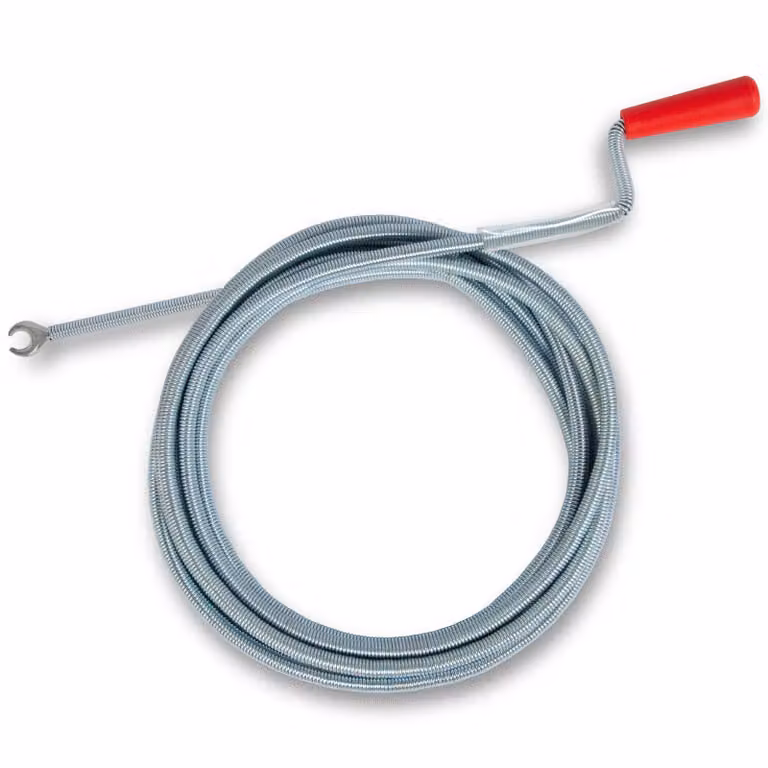 Spirale per la pulizia dei tubi EBERTH lunga 5 m e Ø 9 mm, efficace spirale di drenaggio per tubi da Ø 40 mm, testa di perforazione a forma di artiglio con Ø 20 mm