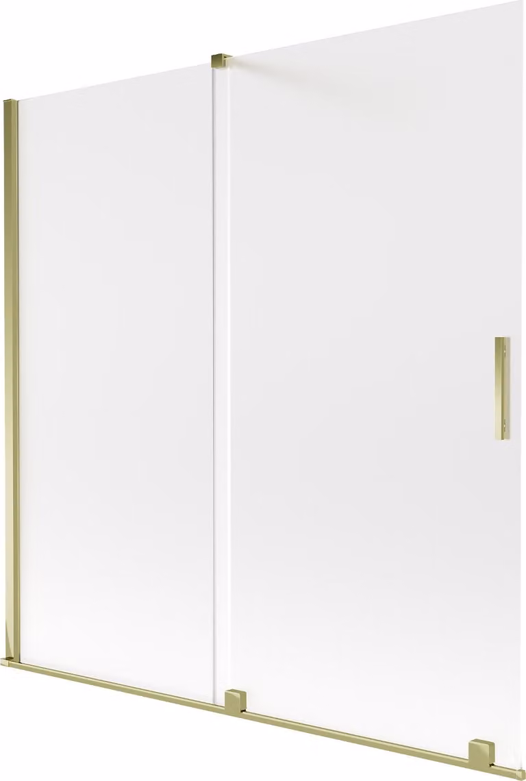 Mexen Velar paratia per doccia 2 ante scorrevole 160 x 150 cm, brinata, oro - 896-160-000-31-50