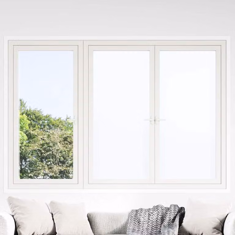 Pellicola statica per finestre vidaXL Bianco Frosted in PVC, 45 x 1000 cm
