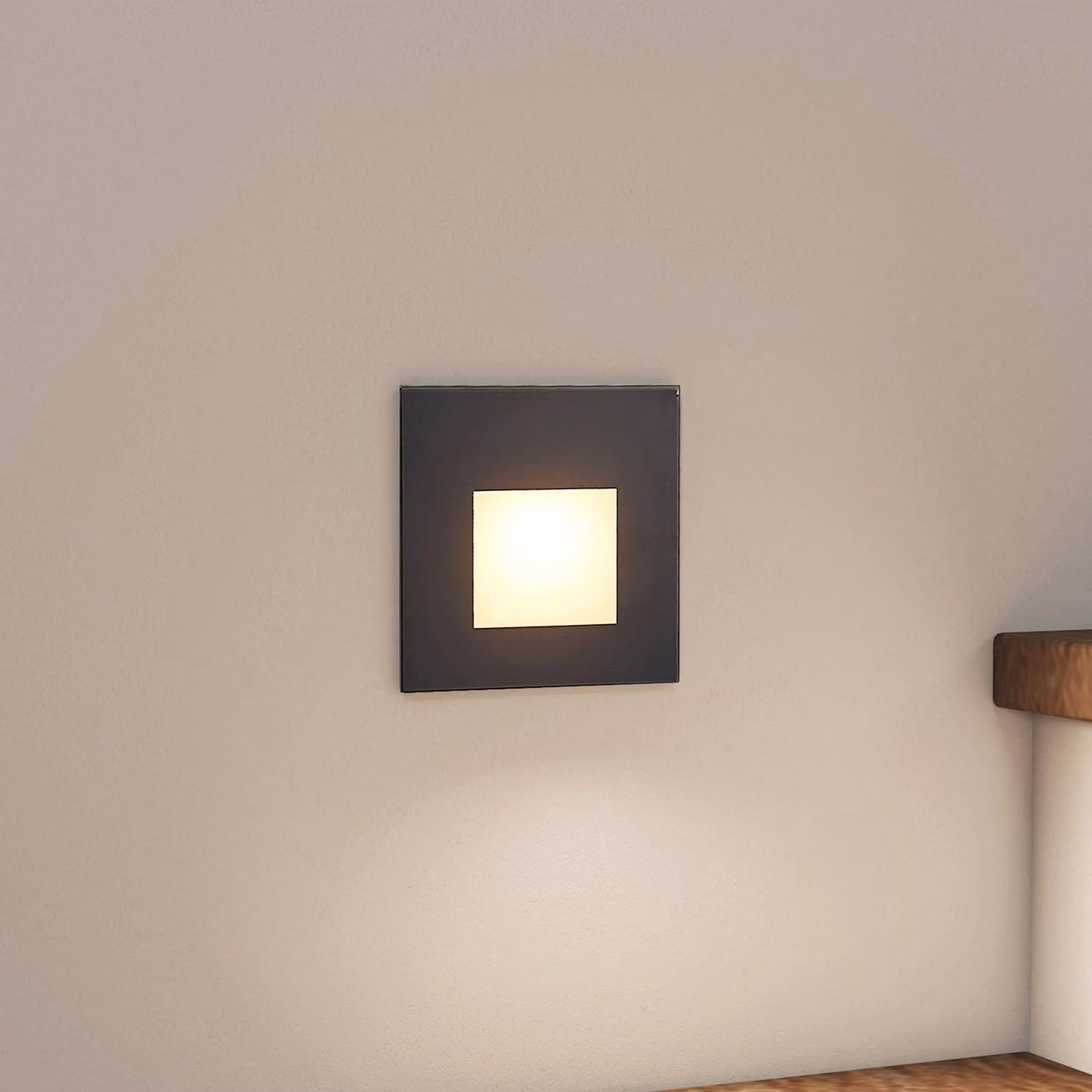 Arcchio Luci LED da incasso Vexi, 7,8 cm x cm, nero, CCT Vexi Arcchio, dimmerabile, Nero, Corridoio, Alluminio, Moderno, Faretto da incasso a parete