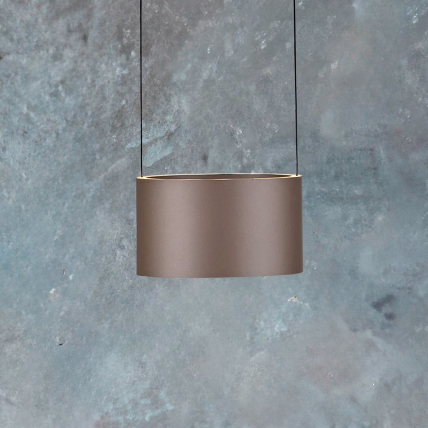 PURE Lampada LED a sospensione Clipse, color bronzo, Ø 20 cm, CCT, 2 luci dimmerabile, Bronzo / Ottone antico, Soggiorno / Sala da pranzo, Metallo, Moderno