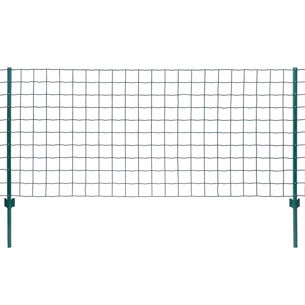 Recinzione Euro vidaxl in acciaio rivestito in PVC verde L: 20 m, H: 1,2 m – 2