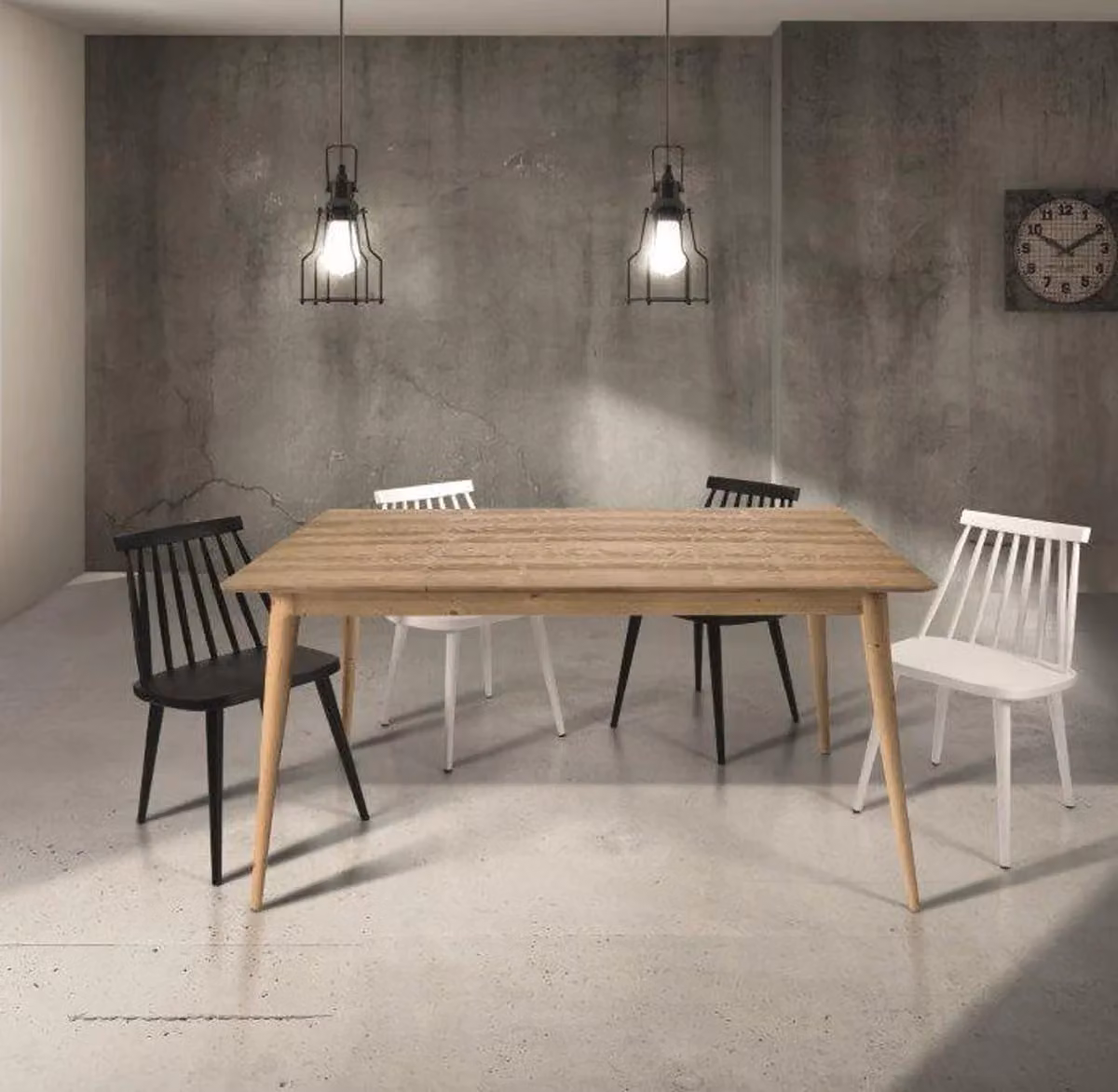 Tavolo SOFFIANO in abete spazzolato naturale allungabile 140×85 cm – 190×85 cm