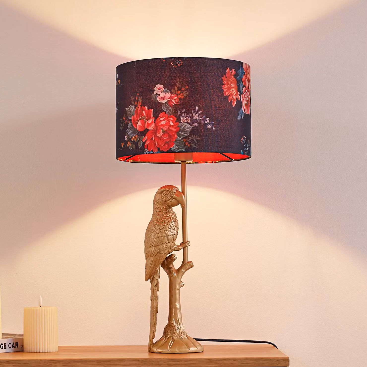 Lampada da tavolo Marula Lindby, Ottone / Oro, Soggiorno / Sala da pranzo, Tessuto / Stoffa / Seta, Moderno, Lampada da tavolo
