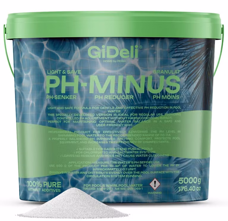 Elzusha - Granuli per abbassare il pH (5 kg) - Per un'acqua cristallina