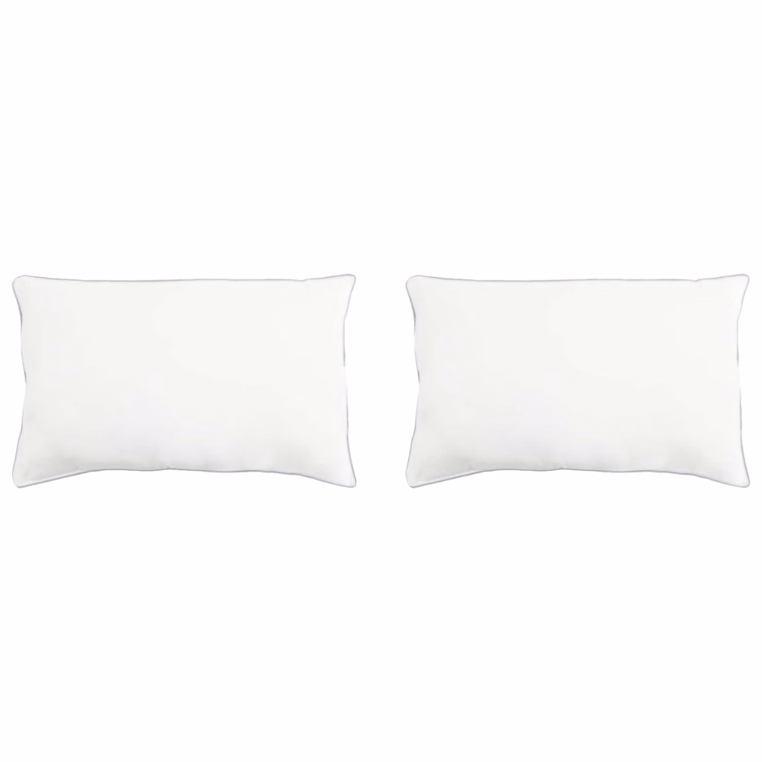 Set di 2 cuscini vidaXL in microfibra traspirante, colore bianco, L 40 cm x P 60 cm