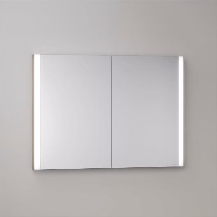 Mobiletti specchio a incasso LED Keuco Royal Metis, dimensioni 100 x 71 cm, 2 ante con riscaldamento a specchio