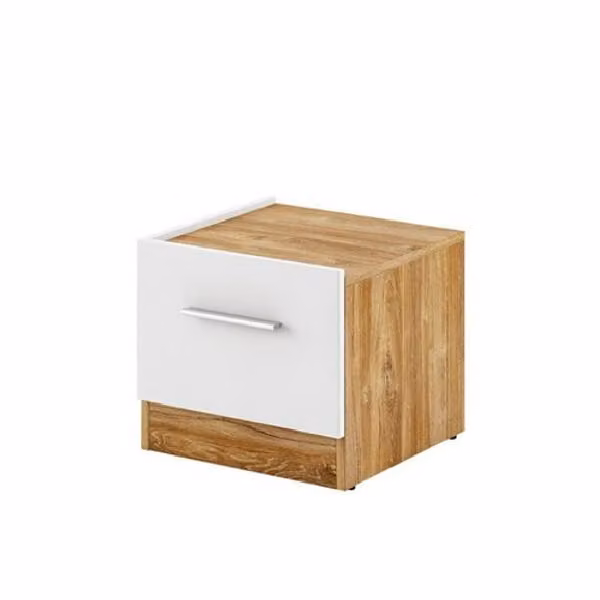 Comodino KASTEV - rovere stirling / bianco