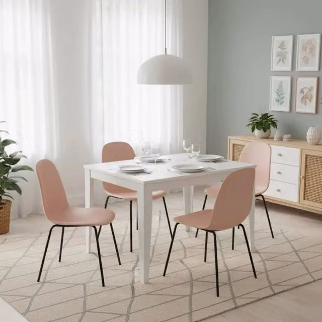Tavolo da pranzo allungabile Moon Duzzle effetto cemento bianco, L: 130-290 cm, P: 80 cm, H: 76 cm – 1