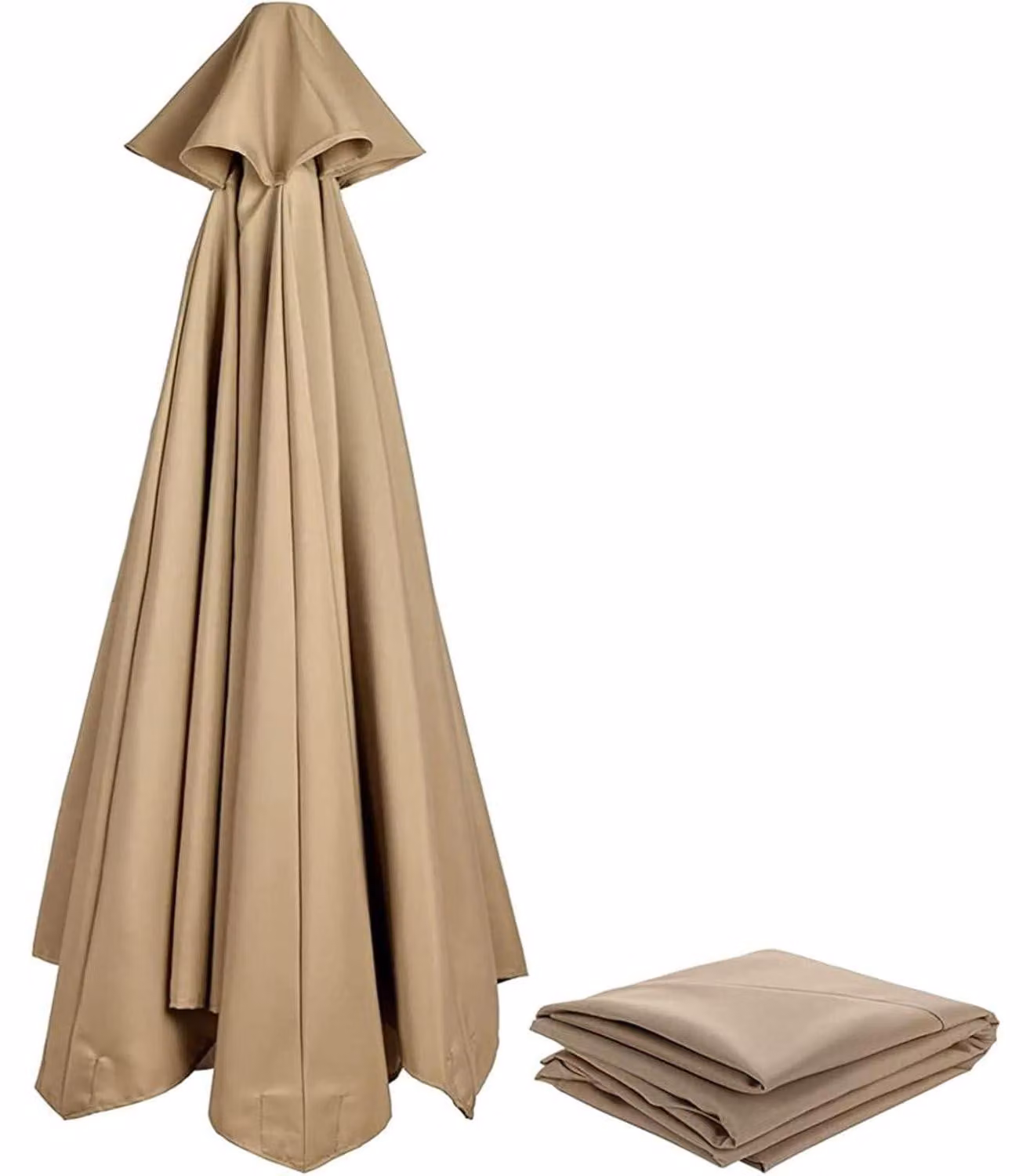 Copertura di ricambio per ombrellone, diametro 3m/4m/270cm/2m/230cm/280cm/250cm, 8/6 stecche, colore taupe/khaki, protezione UV80, resistente al vento
