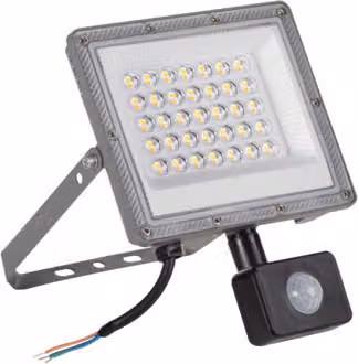 Proiettore LED ACETE 30W CCT SE GR con rilevatore di movimento IP44 colore variabile 38497 Kanlux
