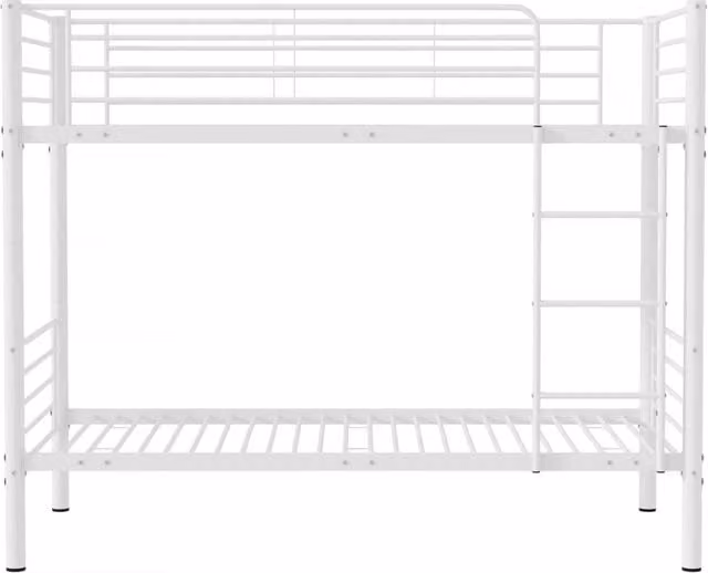 Letto a castello ADAM in metallo bianco per camera da letto, L/P/H: 190 x 90 x 165 cm – 1