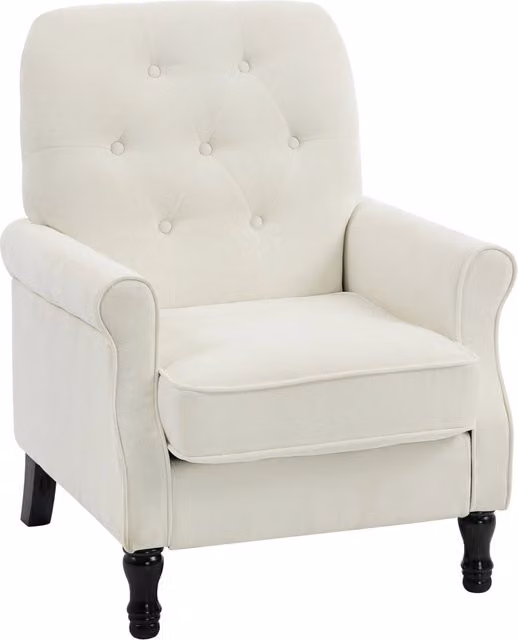 Poltrona ¨C Minimal ¨C crema, tessuto, 69x75x90cm