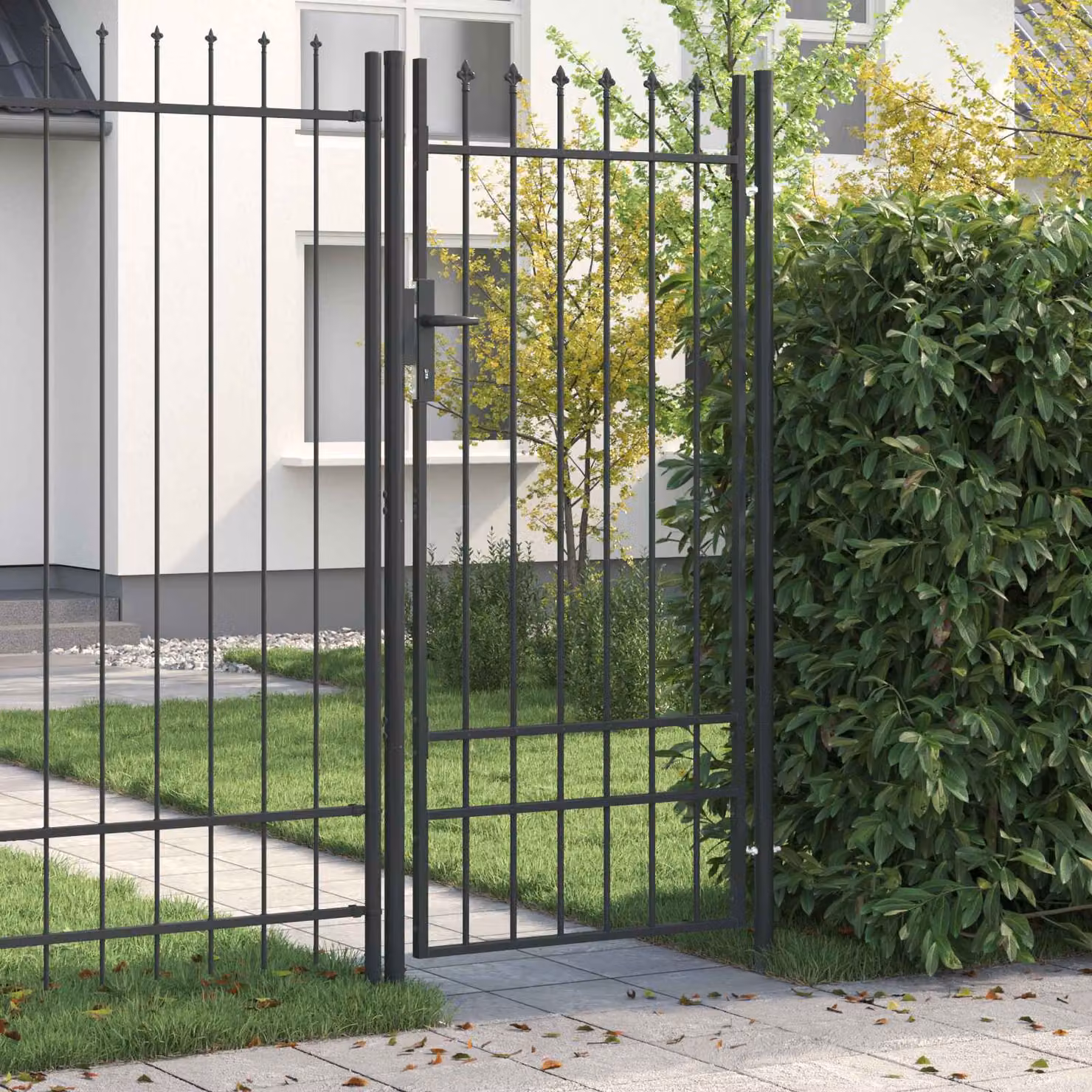 Cancello singolo per recinzione vidaXL BOXTEL in acciaio, L: 103 cm, H: 250 cm