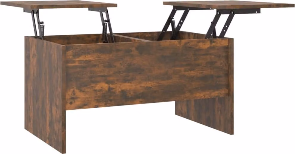 Tavolino da Salotto Rovere Fumo 80x50x42,5 cm Legno Multistrato