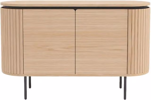 Buffet 120 cm 2 porte rovere chiaro e nero – Collezione SÖREN