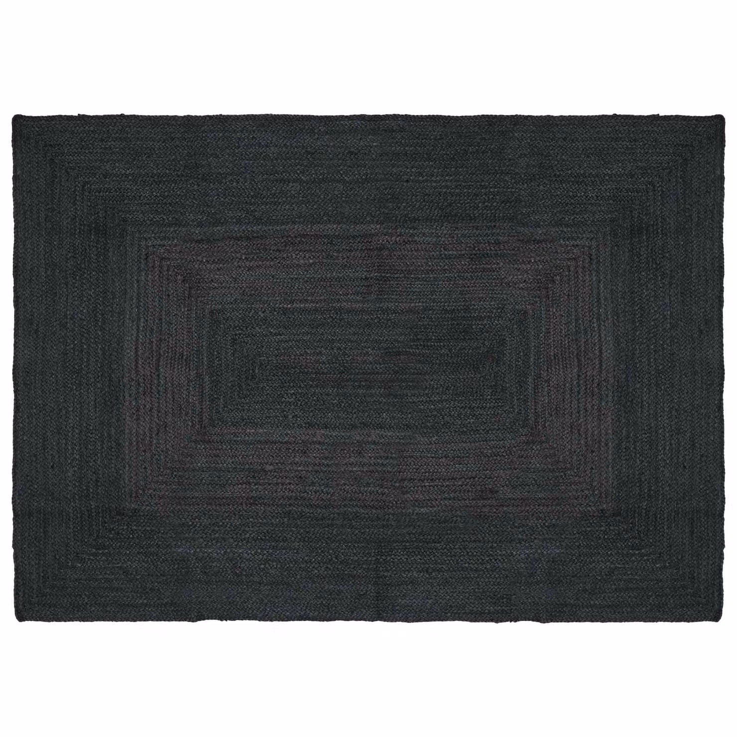 Tappeto da area vidaXL in juta moderno, colore grigio antracite, L 120 cm x P 170 cm