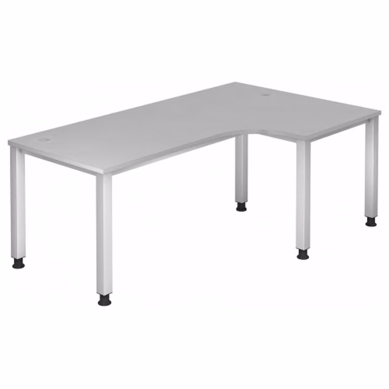 HAMMERBACHER QS82 höhenverstellbarer Schreibtisch weiß L-Form