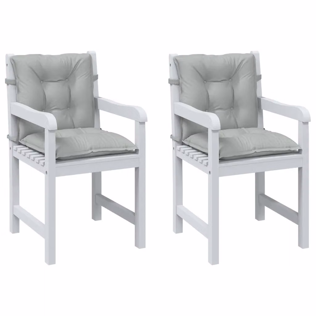Set di 4 cuscini per sedia vidaXL, schienale basso, colore grigio mélange, L: 100 cm, P: 50 cm, H: 7 cm