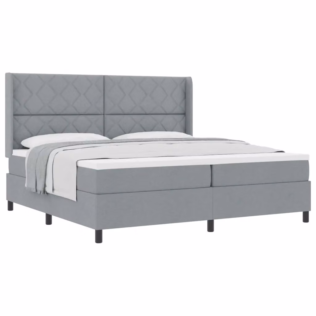 Letto ibrido con molle e schiuma vidaXL Grigio, L/P/H: 200 x 200 x 28 cm – 2