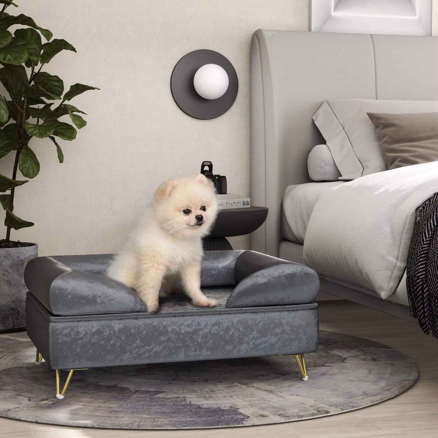 Banca di animali domestici - Banca di cani - Banca di gatti - Banca di animali - Letto per animali domestici - Prodotto olandese  con rivestimento removibile e lavabile