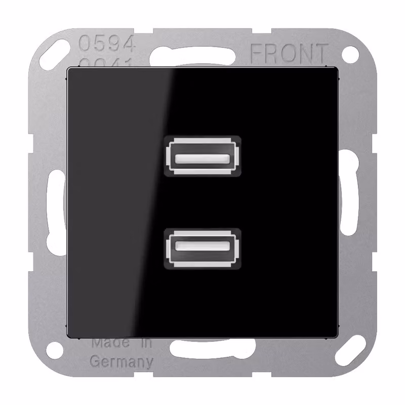 Jung MAA1153SW 2 porte USB nero