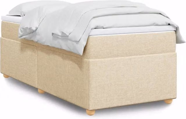 Giroletto a Molle con Materasso Crema 80x200 cm inTessuto 3285336