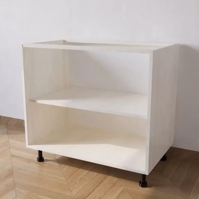 Base cucina Calandrelli in larice bianco senza anta, L 90 x P 55,5 x H 72 cm