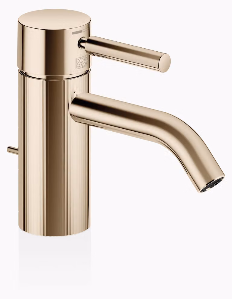 Dornbracht META Mitigeur monocommandé pour lavabo avec vidage, saillie 125mm, avec structure à facettes, 33505660-26, 33505660-26
