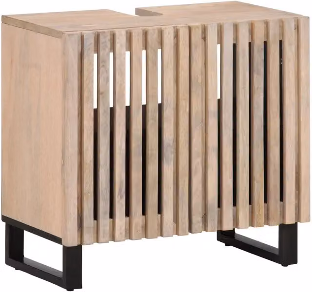 Armadio lavabo retro con spazio di archiviazione 62 x 34 x 58 cm in legno di mango bianco 02_0047631
