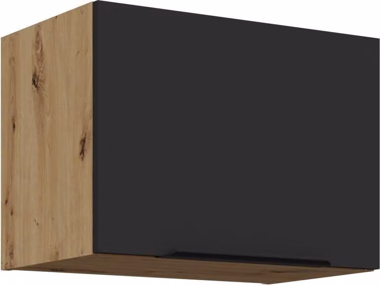 Cappa aspirante LUNARA - larghezza 50 cm, nero / rovere artigianale