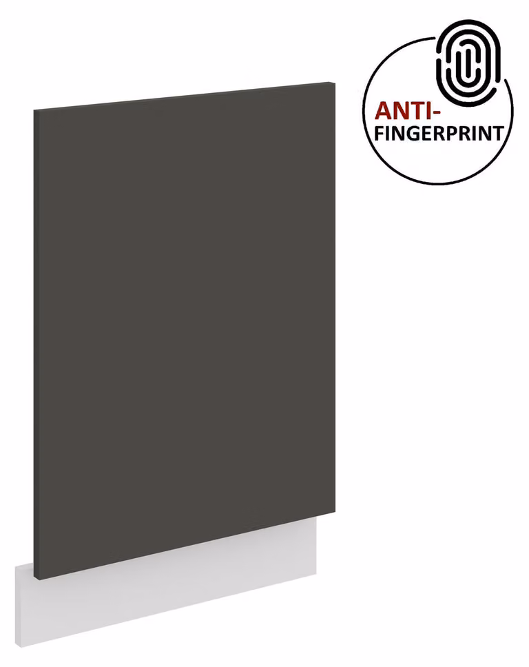 Pannello frontale per lavastoviglie da incasso da 45 cm ARIA Graphite ultra opaco + Bianco opaco, frontali di alta qualità con rivestimento anti-impronta, cucina a incasso