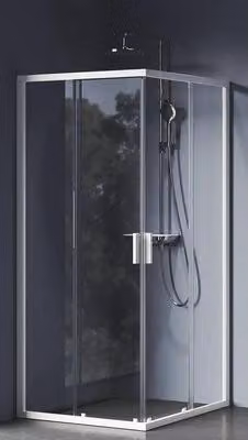 Cabina doccia con ingresso ad angolo RAVAK Blix II 90 x 90 cm colore telaio vetro bianco decoro vetro chiaro 1LM70E00Z1