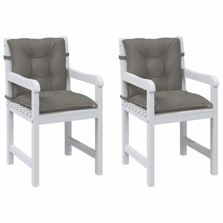 Set di 4 cuscini per schiena bassa vidaXL in poliestere, colore grigio mélange, L 100 cm x P 50 cm x H 7 cm