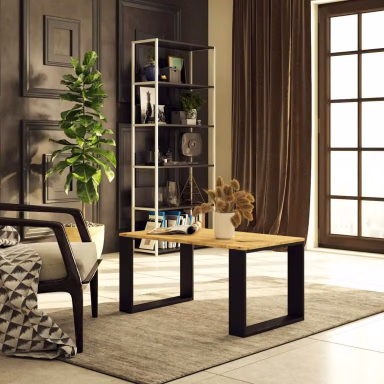 Tavolino SYON - rovere artisan / nero