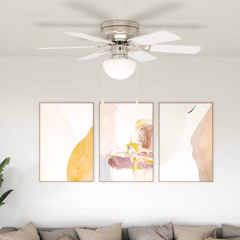 vidaXL Ventilatore da soffitto con luce, Bianco, Ø 82 cm