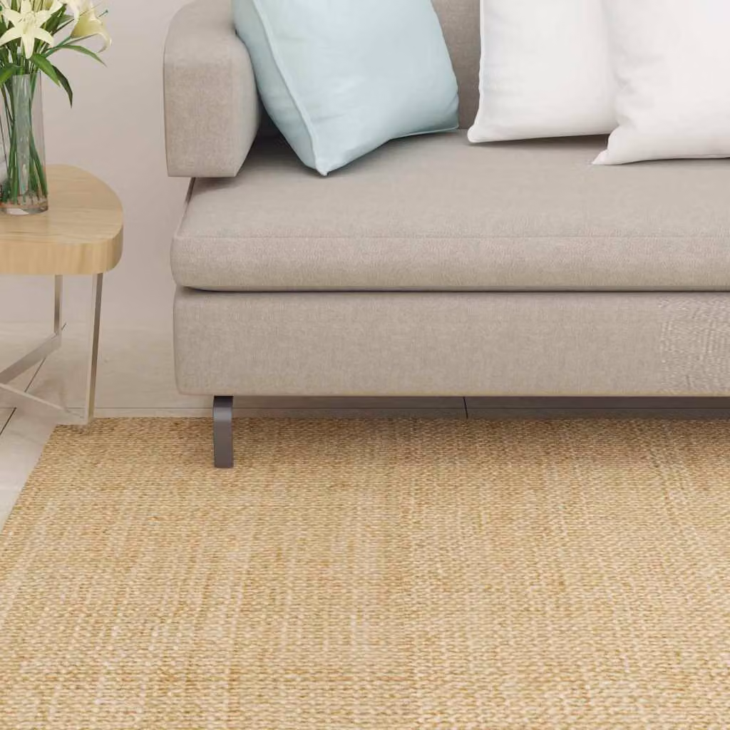 vidaXL Tappeto rettangolare in sisal naturale beige e marrone antiscivolo L: 66 cm, P: 250 cm