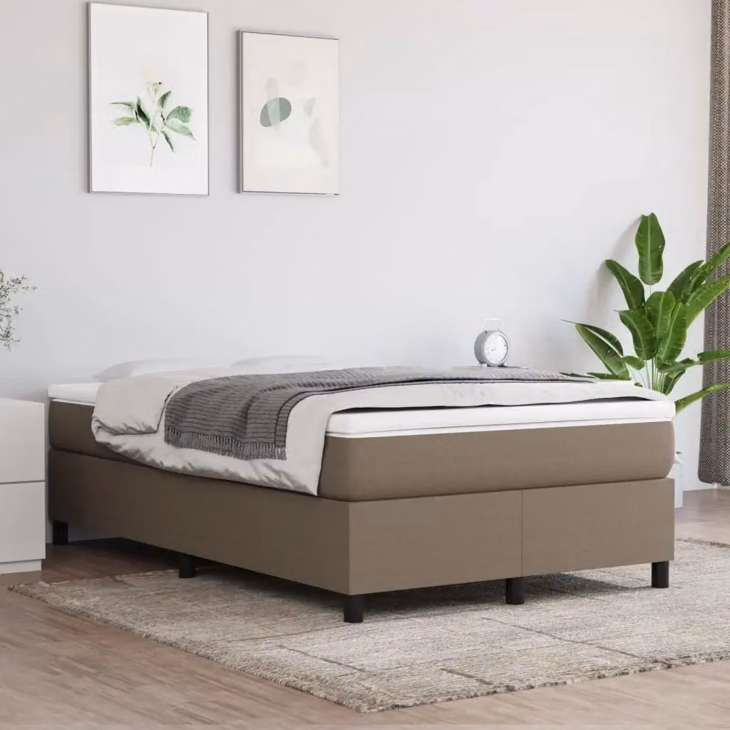 Letto matrimoniale imbottito beige con rete a doghe curvate L: 120 cm, P: 200 cm, H: 203 cm – 2