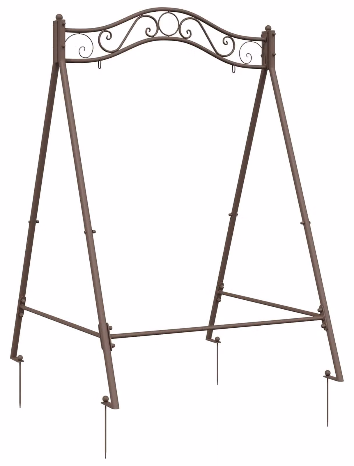 Telaio per Altalena Marrone Antico 113 x 121,5 x 168 cm Acciaio