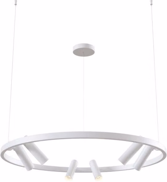 Maytoni Lampadario a Sospensione Moderna Satellite con LED Integrato in Metallo Bianco e Design Regolabile