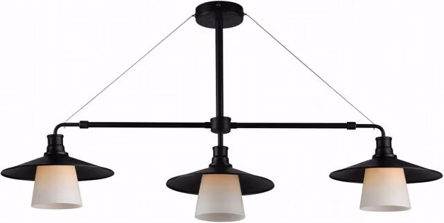 Lampada a sospensione Candellux LOFT 33-43115 nera in metallo e vetro con 3 portalampada E27, Altezza: 98 cm – 1