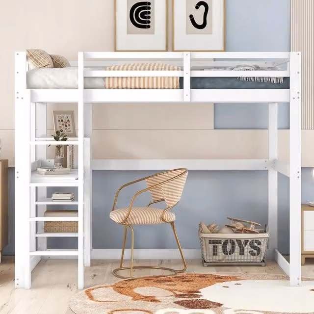 Letto a castello con spazio di archiviazione - Xylo - 140x200 - Bianco