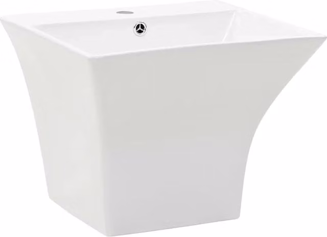 Lavabo a Parete in Ceramica Bianco 500x450x410 mm CFW9570495