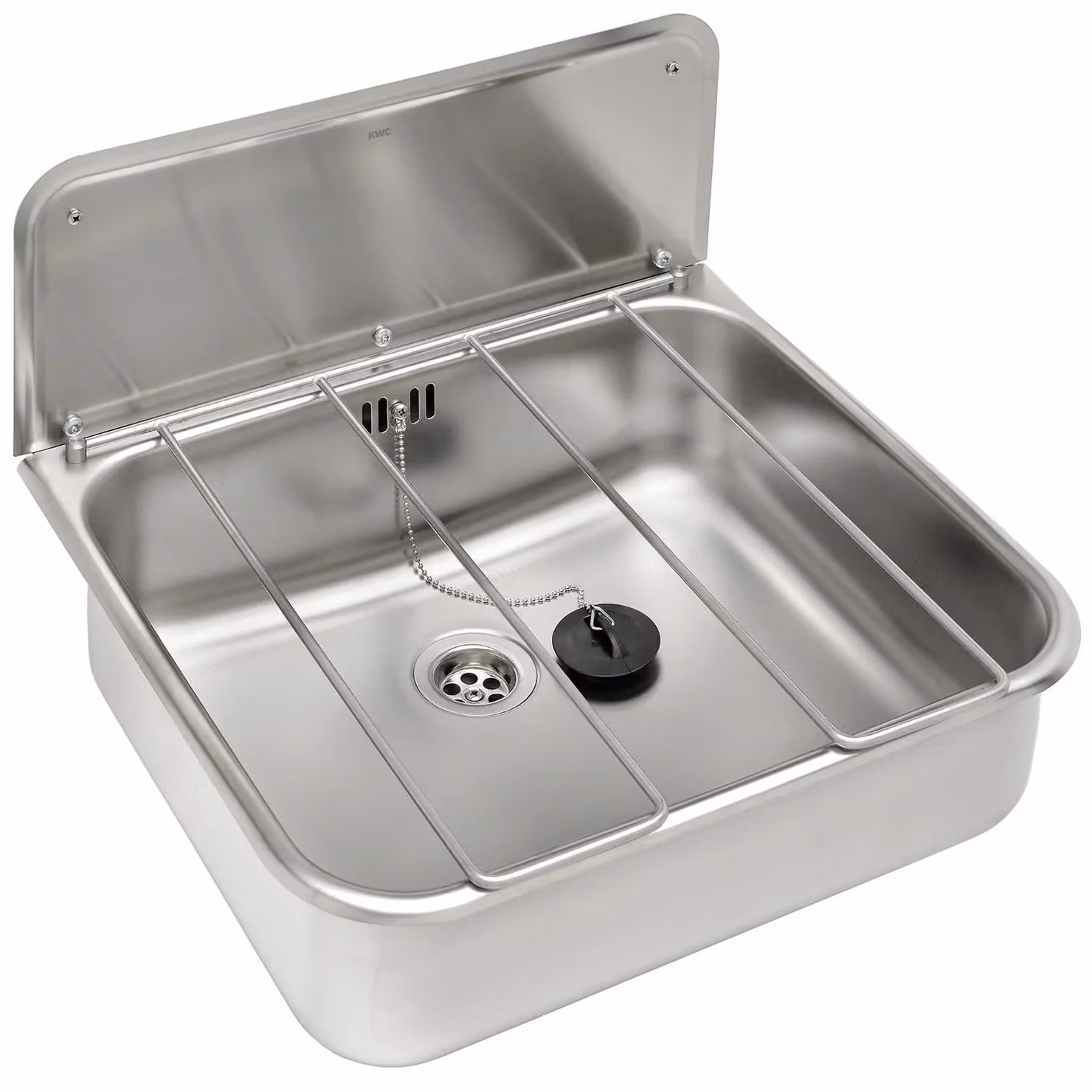 Lavello KWC AR, SIRIUS, acciaio inox, 460x135x405 mm, griglia e alzatina incernierati