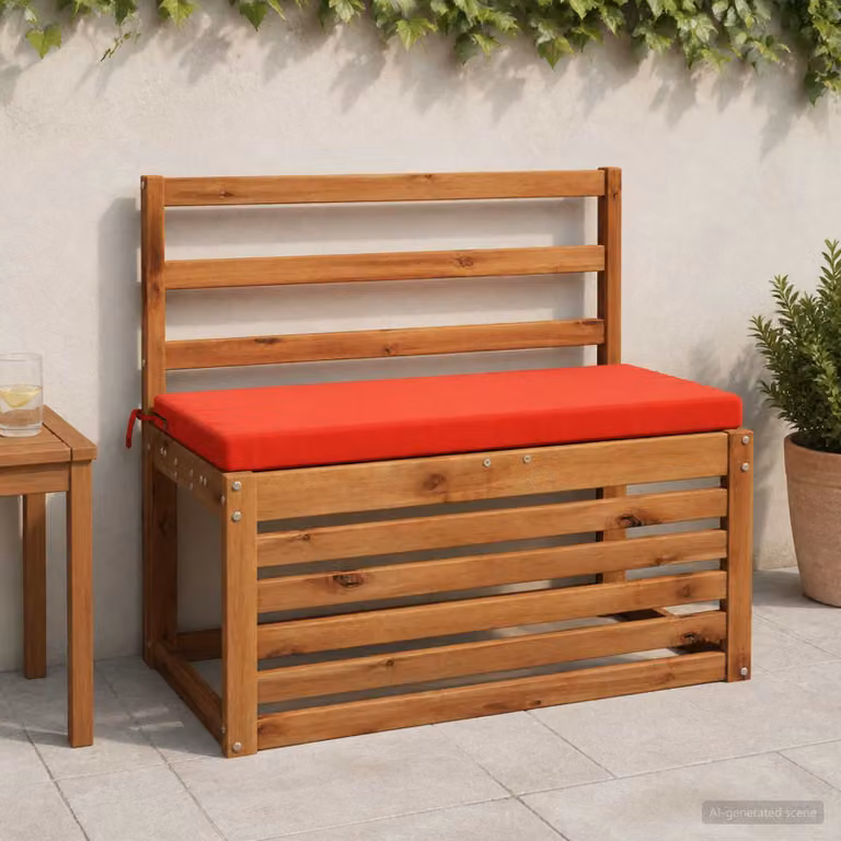 Set di 2 cuscini per panchina vidaXL SOEST in poliestere rosso con fodera rimovibile e resistenza ai raggi UV