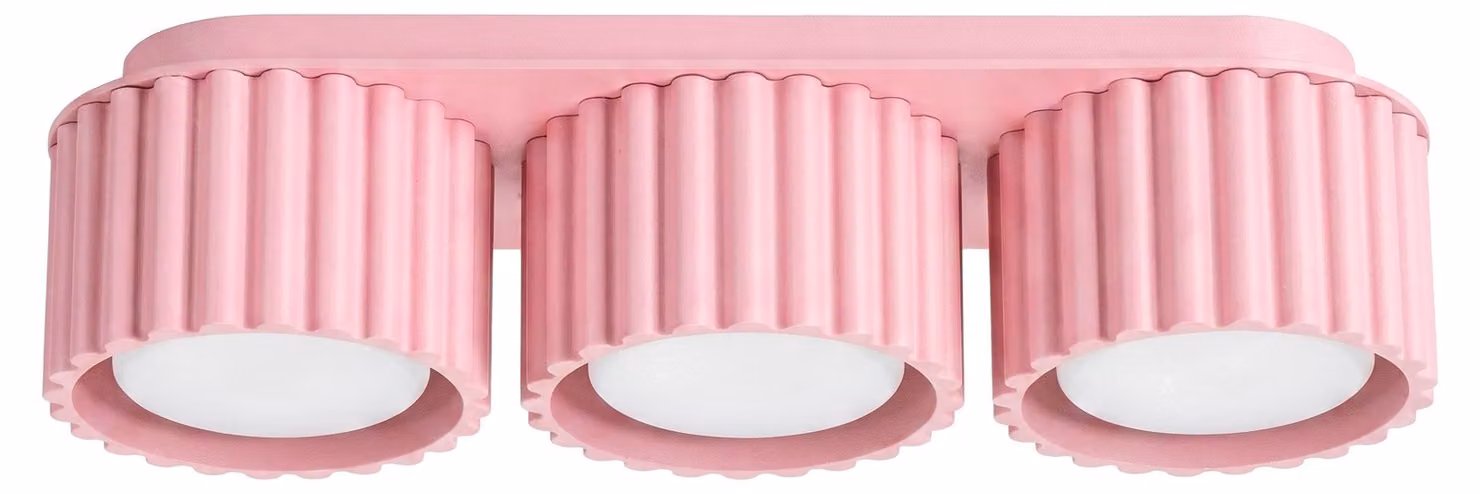 Plafoniera AURA 3 rosa Gx53 3xGx53 10W in alluminio 8x10x32,5 cm Sollux Lighting