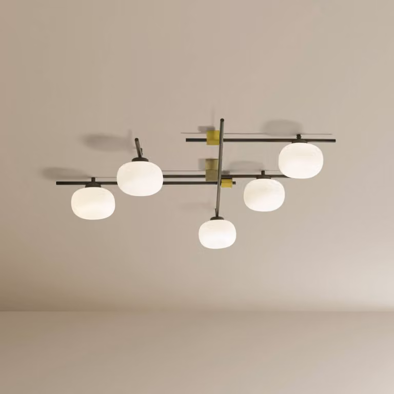 miloox by Sforzin Applique da parete di design Lingotto, dimmerabile, Nero, Soggiorno / Sala da pranzo, Vetro, Design, Applique