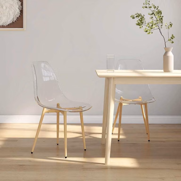 The Living Store Sedie da pranzo 2 pz. PET trasparente