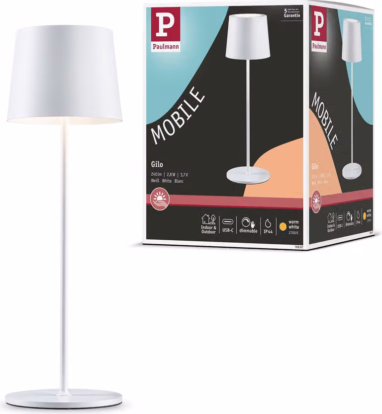 Lampada ricaricabile Paulmann Gilo